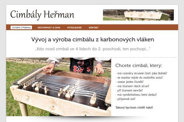 Webové stránky – Cimbály Heřman